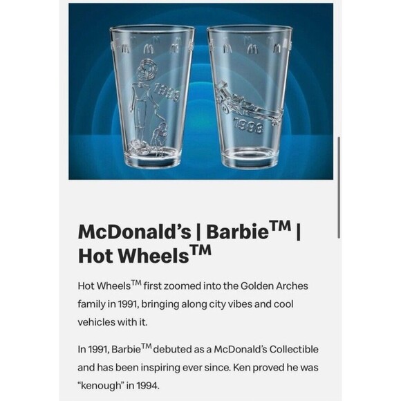 McDonald's 2024 Collectors Glasses / Cups Set Of 4 Nostalgic Ty,Hello Kitty etc. - Picture 12 of 16
